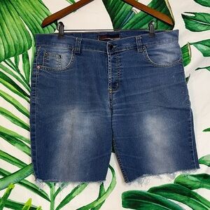 MR Brands 38 Womens Faded Cut Off Denim Walking Casual Summer Travel Shorts
